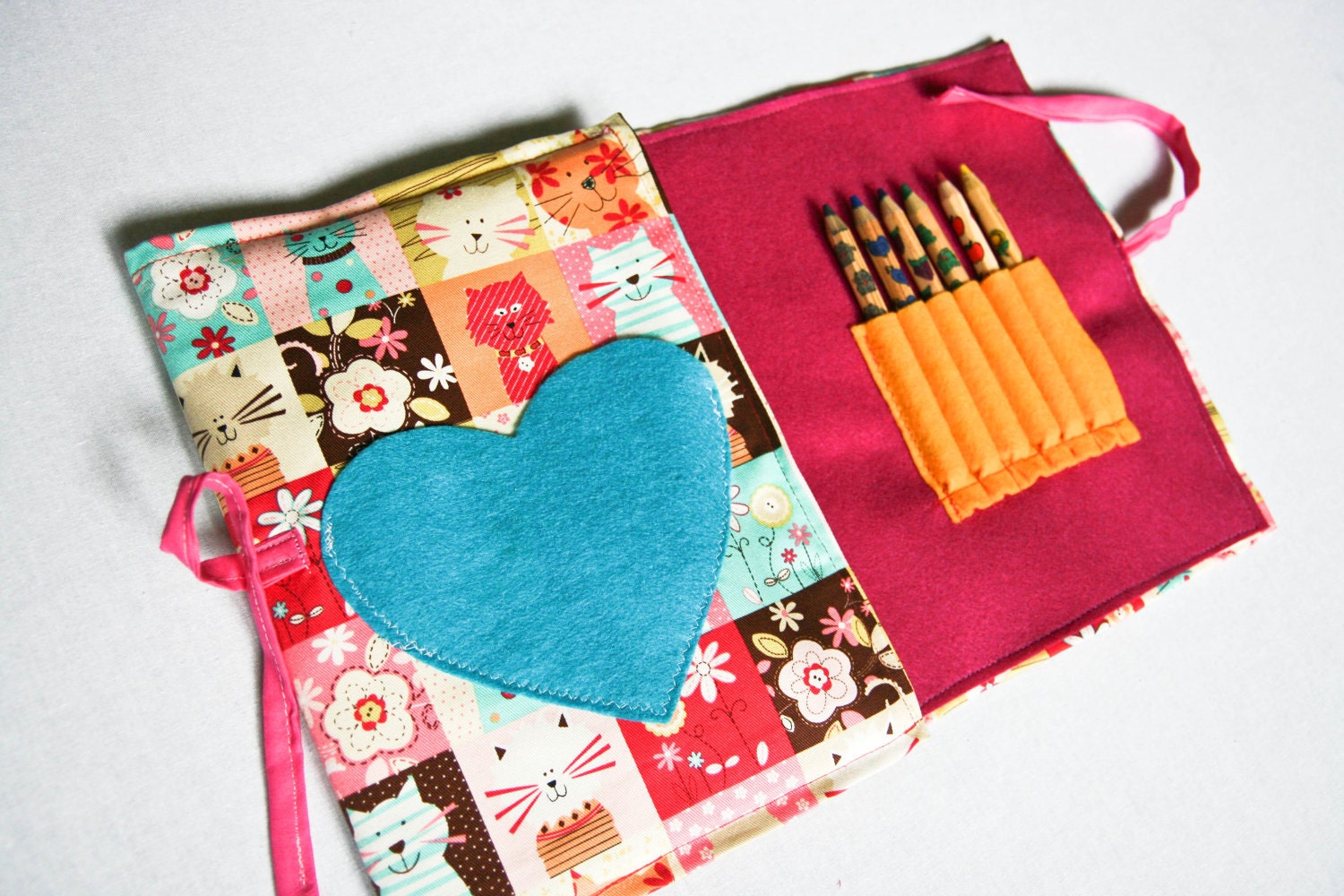 Personalized Journal, Travel Notebook Set with Cat Print , Custom Diary for Girls