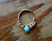 Alpha (18k yellow gold/20g/turquoise)