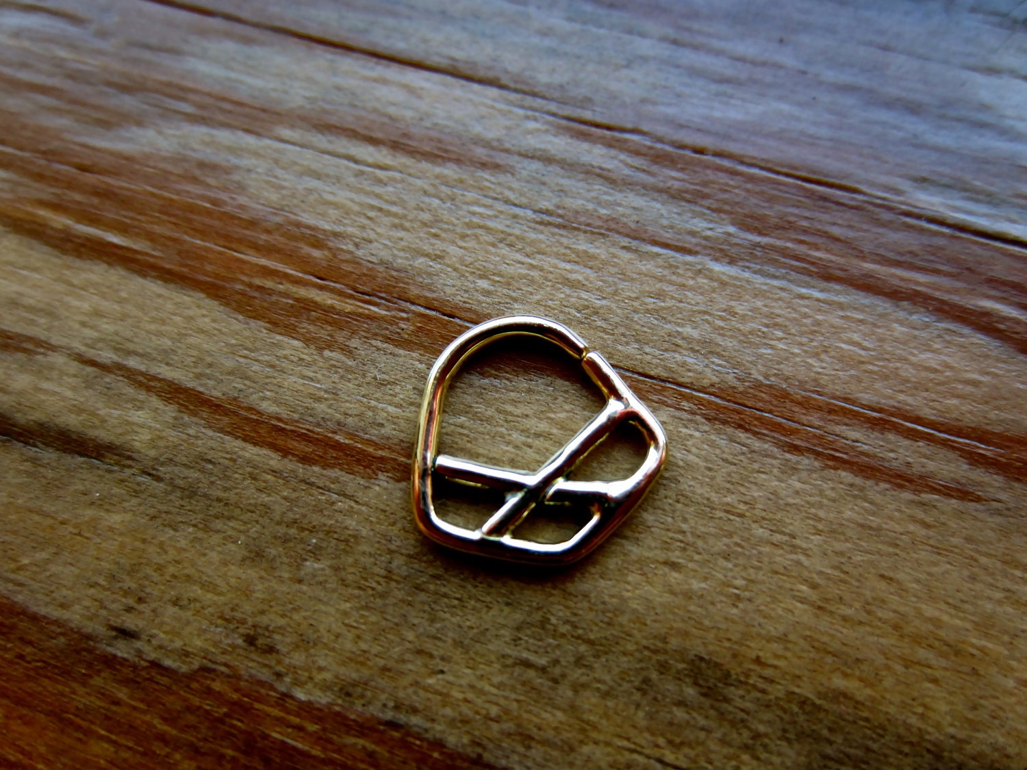 18k yellow gold "Geometric" 18 gauge