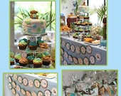 DIY Safari Birthday Collection Printable Birthday Party Package invitation labels cupcake toppers banner... Il_170x135