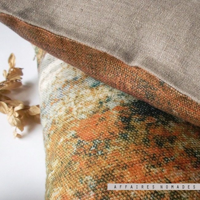 ON SALE // Linen Oblong Coushion. Insert Included .. S t r e w n   L e a v e s /  FRAGMENTS