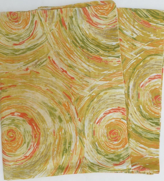 Mod Pillowcases Pair in Yellow, Mustard, Orange, Red, Olive Green and Taupe Abstract Circles by Cannon Pillow Case Set of Two - BornAtTheWrongTime