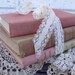 Three Vintage Books in Shades of Pink and Cream