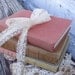 Three Vintage Books in Shades of Pink and Cream