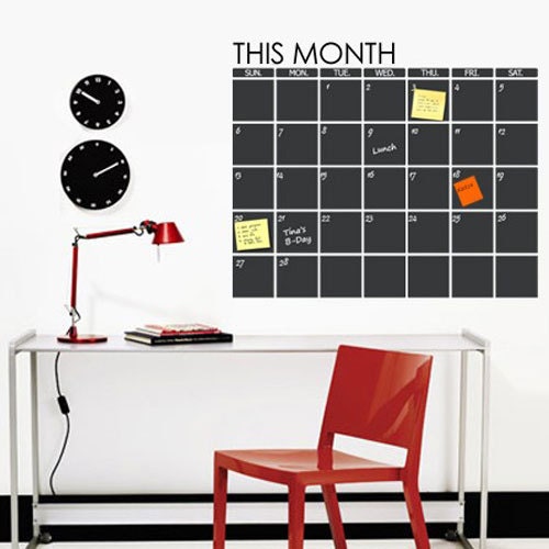 Chalkboard Wall Decal - Monthly Planner, FREE Chalk ink pen Wall