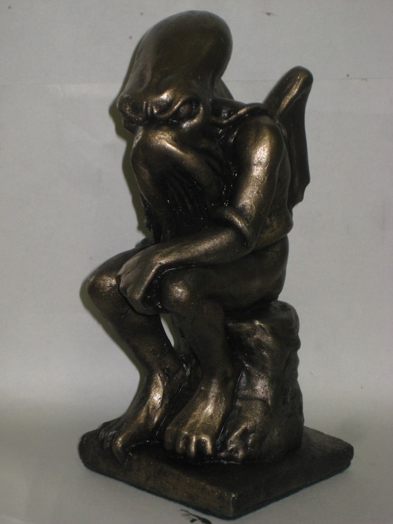 Cthulhu Thinker Bookend Statue