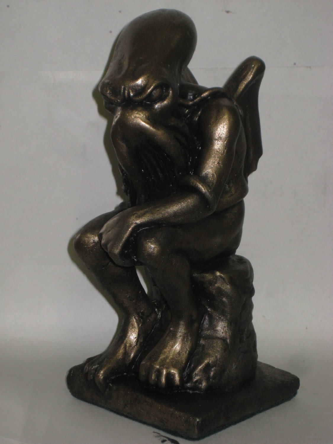 Cthulhu Thinker Bookend Statue
