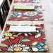 Cloth Placemats - FREE SHIPPING - Red Big Floral - Set of 4
