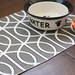 Pet-Mat (Placemat for your Dog or Cat's Bowl) Grey Squiggles: Small Size FREE US SHIPPING
