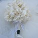 Bridal bouquet Fabric flower alternative wedding bouquet handmade satin fabric flowers many colors