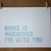 10% OFF SALE - Letterpress Love Quote Print - Home, Love and Wood Type, pink, blue or teal