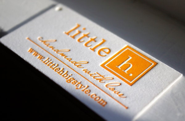 Letterpress Hangtag - Custom Handmade Upscale Jewelry Tags Clothing Hangtags - Set of 1000