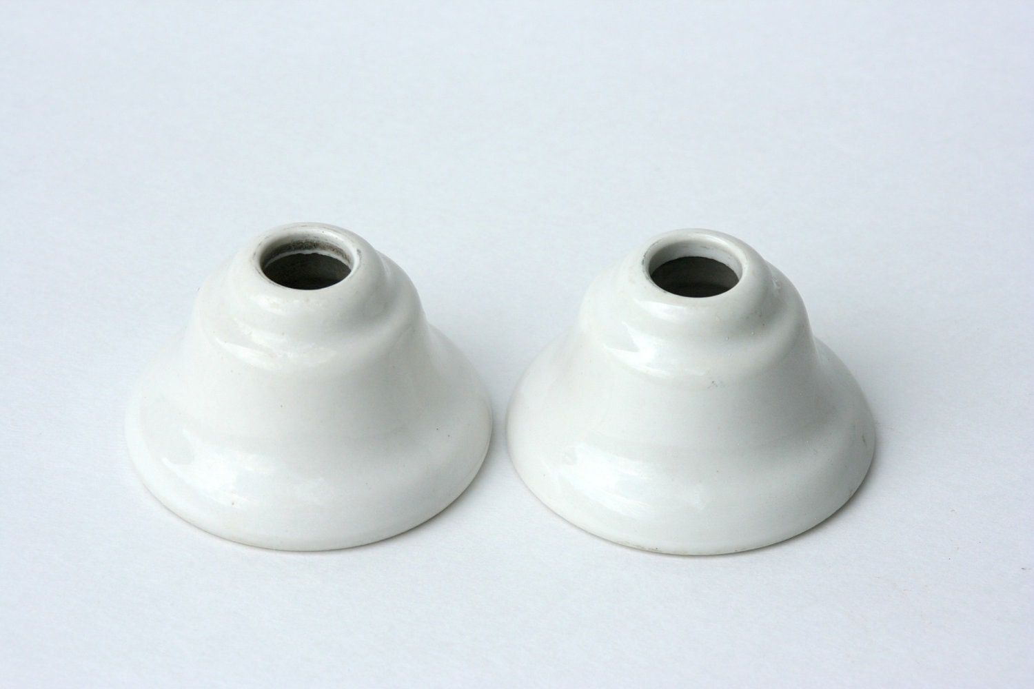 Porcelain Escutcheons Set of Two