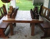 Chess Table handmade on etsy  hand carved  chess sets    chess boards, custom themed chess pieces