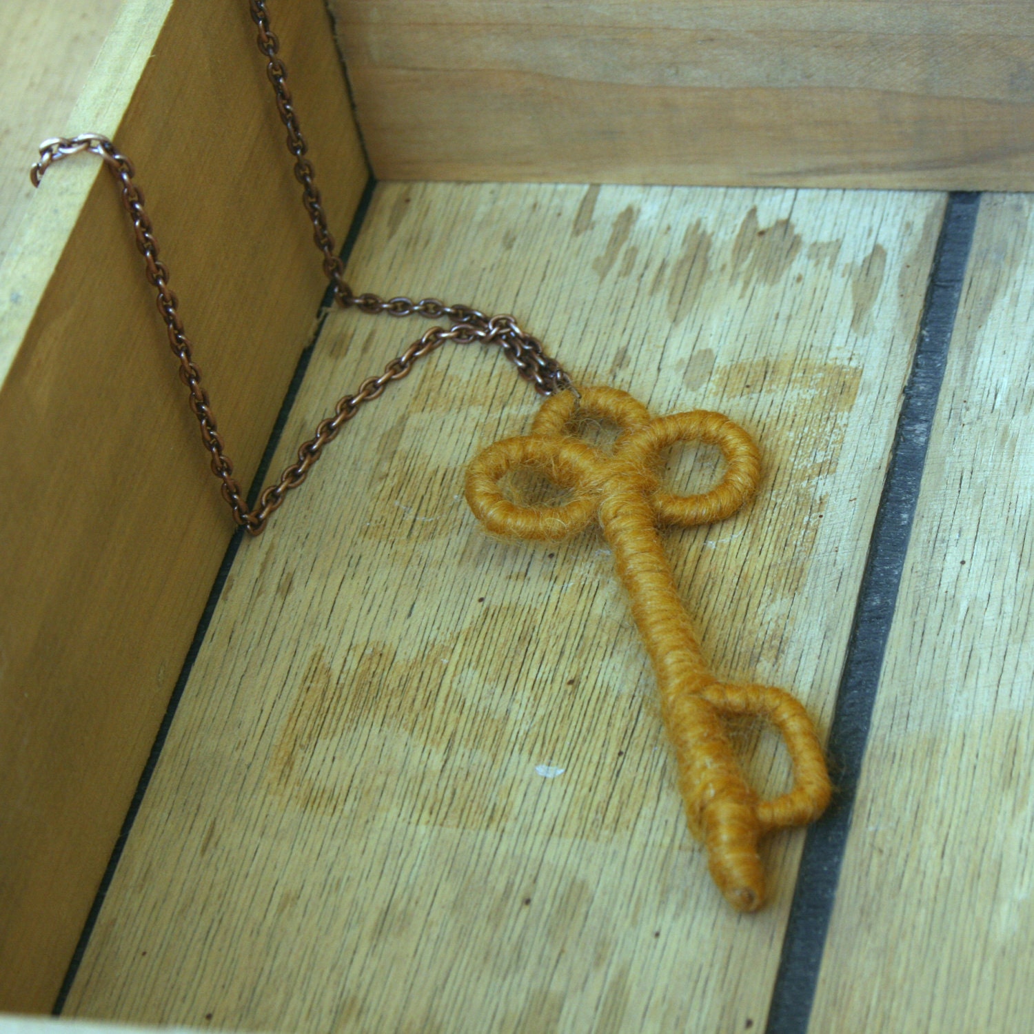 The Key Necklace-Butterscotch by AFineTangle