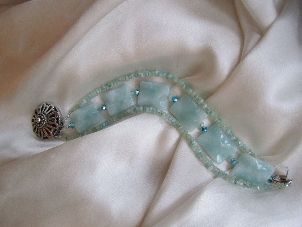 Aquamarine Three Strand Bracelet