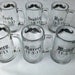 Gift for Groomsmen beer mugs, 7 Chalkboard mustache mugs personalized with name and wedding date
