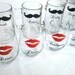 Gift for Groomsmen beer mugs, 6 Chalkboard mustache mugs personalized with name and wedding date