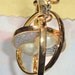 Harry Potter a Time Turner in Hand Necklace , Silver & Gold with Personalized Parchment Note (silver sparkly)