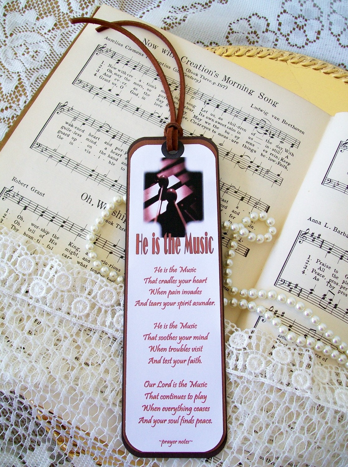 Bookmarks Christian-Paper Bookmark-Religious-Bookmarks-He is the Music Free Verse