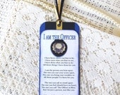 Police Officers' Bookmark I am the Officer in Navy Black and Gold Men and Women Officers