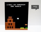 Super Mario 1  Valentine's Day Love Printable Card