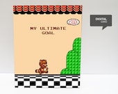 Super Mario 3 Tanooki  Valentine's Day Love Printable Card