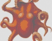 Octopus Cross Stitch Pattern PDF Digital Download