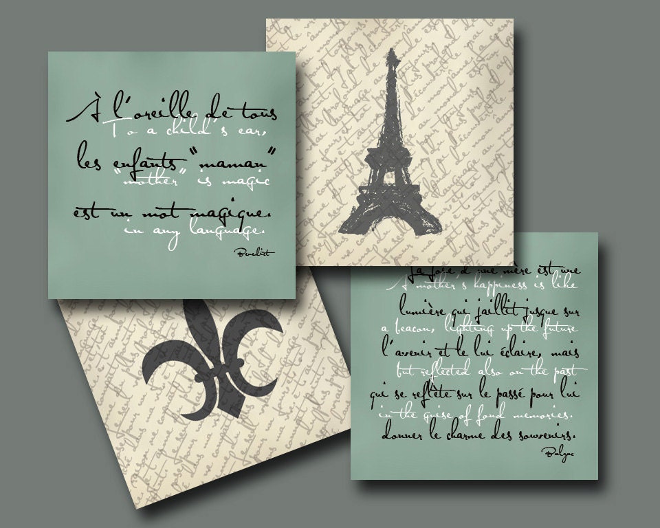 Shabby Chic Mom Collection: Set of (4) 5x5 prints, Buy 3 Get 1 Free
