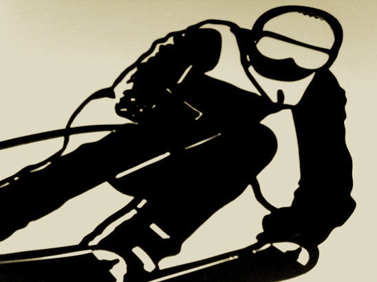 Ski, Skier, Snow, Sport, Skiing, Wall art, Metal Art, Wall Decor, Downhill, Gift