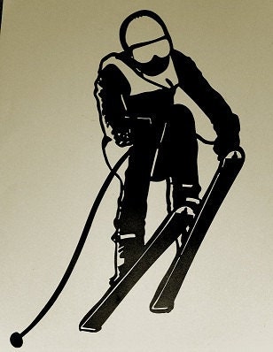 Ski, Skier, Snow, Sport, Skiing, Wall art, Metal Art, Wall Decor, Downhill, Gift