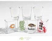 Custom Hand-Painted Shot Glass, Round