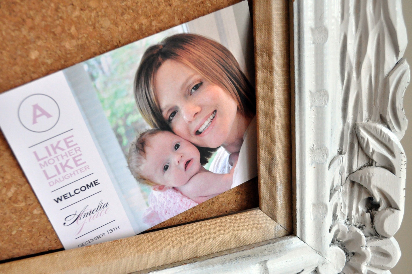 Custom Birth Announcement  - Like Mother Like Daughter - Digital File