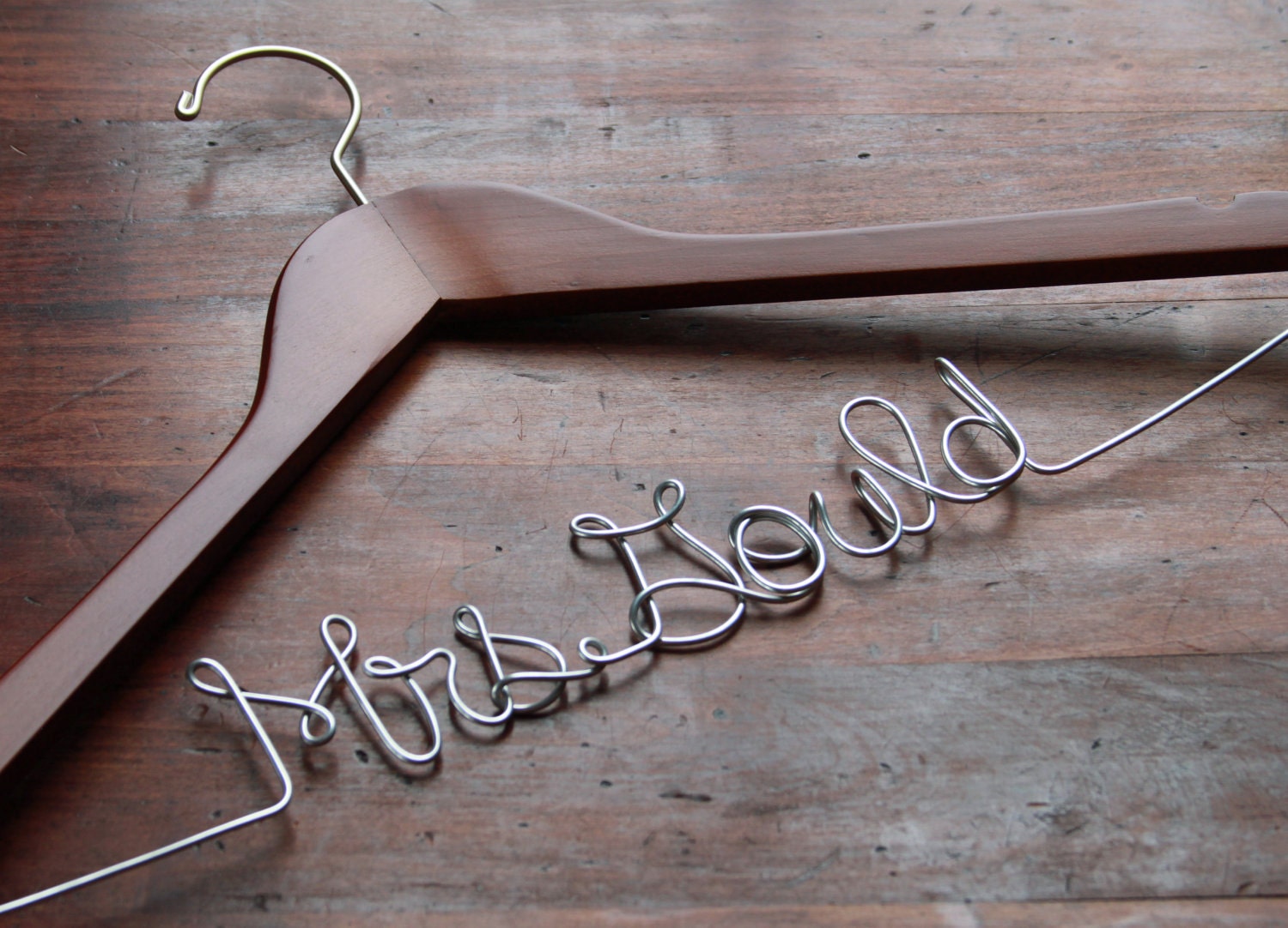 Wedding Gown Dress Hanger with Custom Name