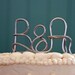 Custom Monogram or Initials Silver Wedding Cake Topper