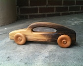 Roll Em' Car by BANDY. Large 12" long body with handle, salvaged poplar body, maple wheels, oak axles, durable and fun
