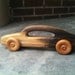 Roll Em' Car by BANDY. Large 12" long body with handle, salvaged poplar body, maple wheels, oak axles, durable and fun