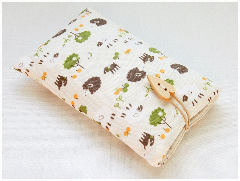 iPhone / iPod touch case padded sleeve pouch from fabric