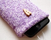iPhone / iPod touch case padded sleeve pouch from fabric