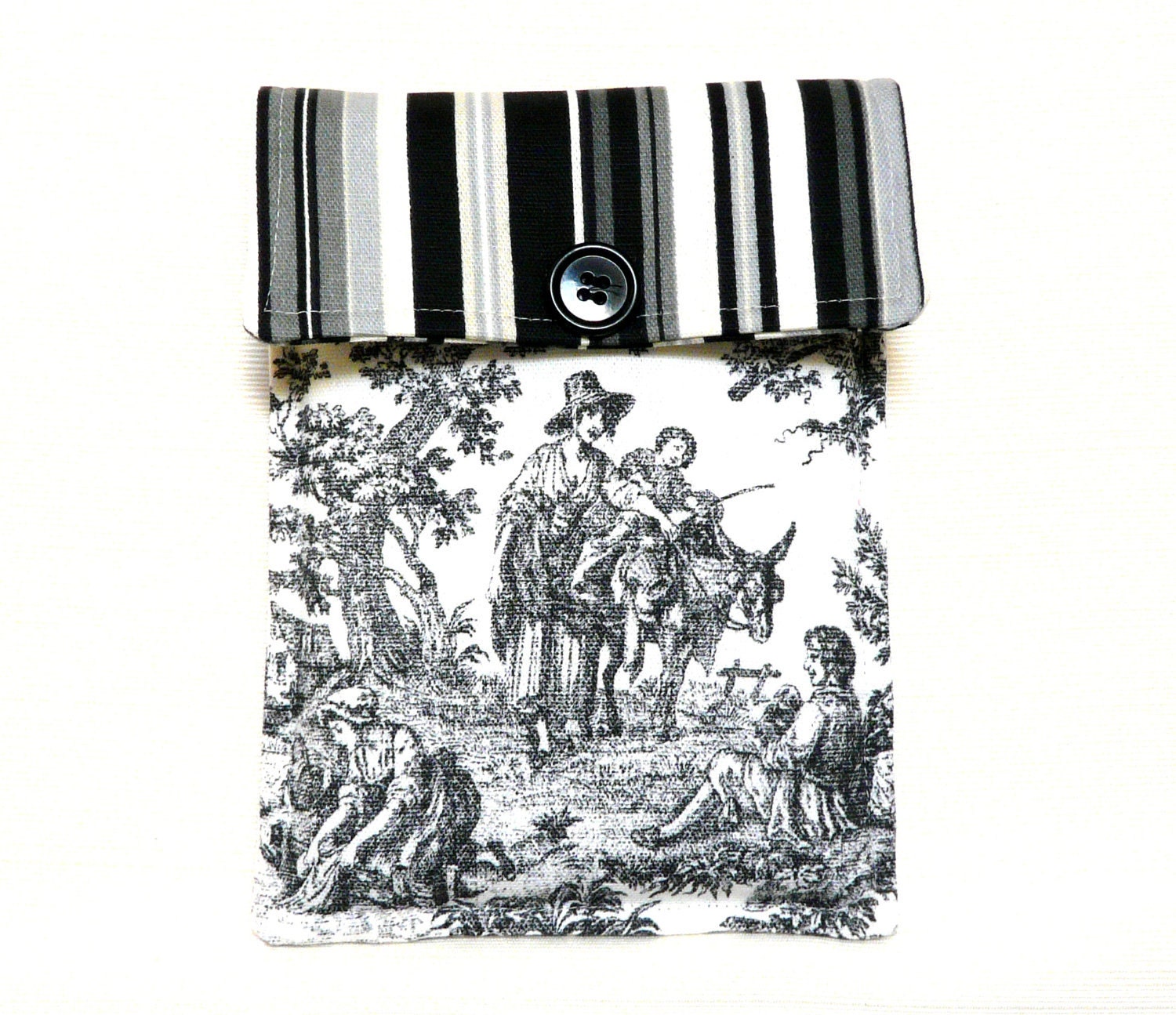 Kindle Cover Black and White Toile