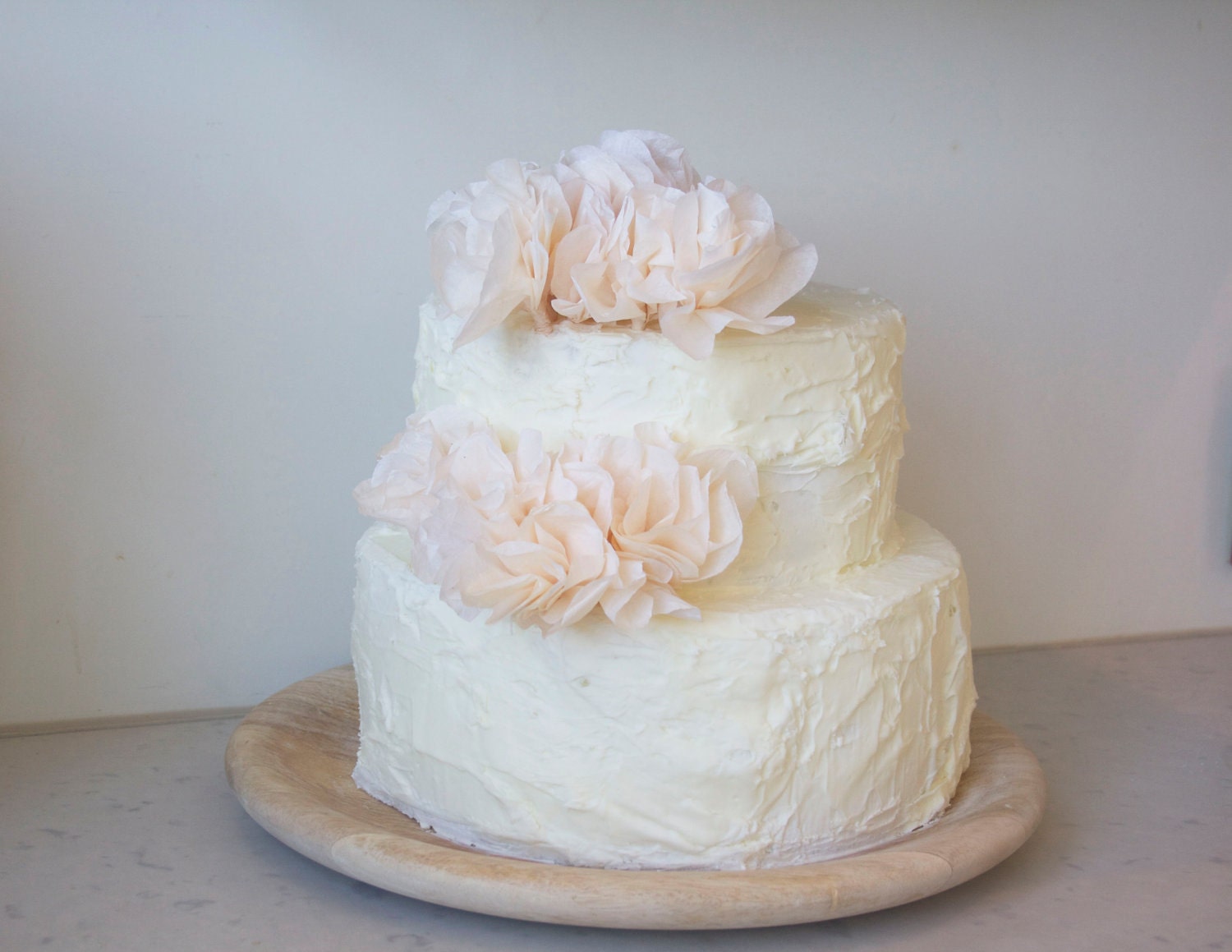 Peach Flower Cake Toppers (30)