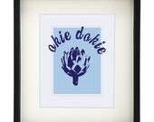 8x10" Typographic Print "Okie Dokie Artichokie"