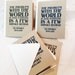 Prohibition Cards - set of 4 - "The Problem With the World is That Everyone is a Few Drinks Behind" -Humphrey Bogart - Typographic
