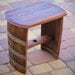 Wine Barrel Top Bench/End Table