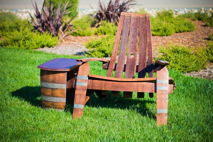 Reserved for Kelley -Wine Barrel Adirondack Chair-Sale