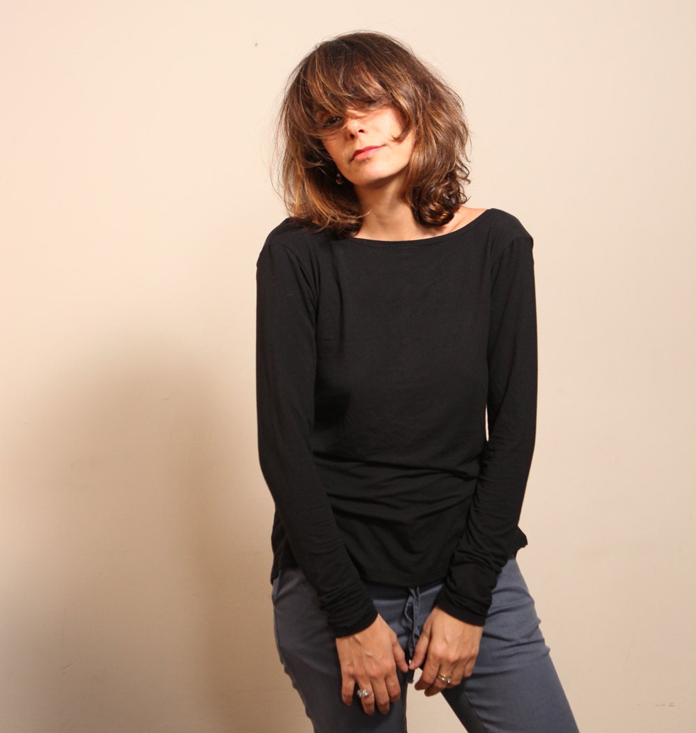 Sale 50% Off Open Back Top Black