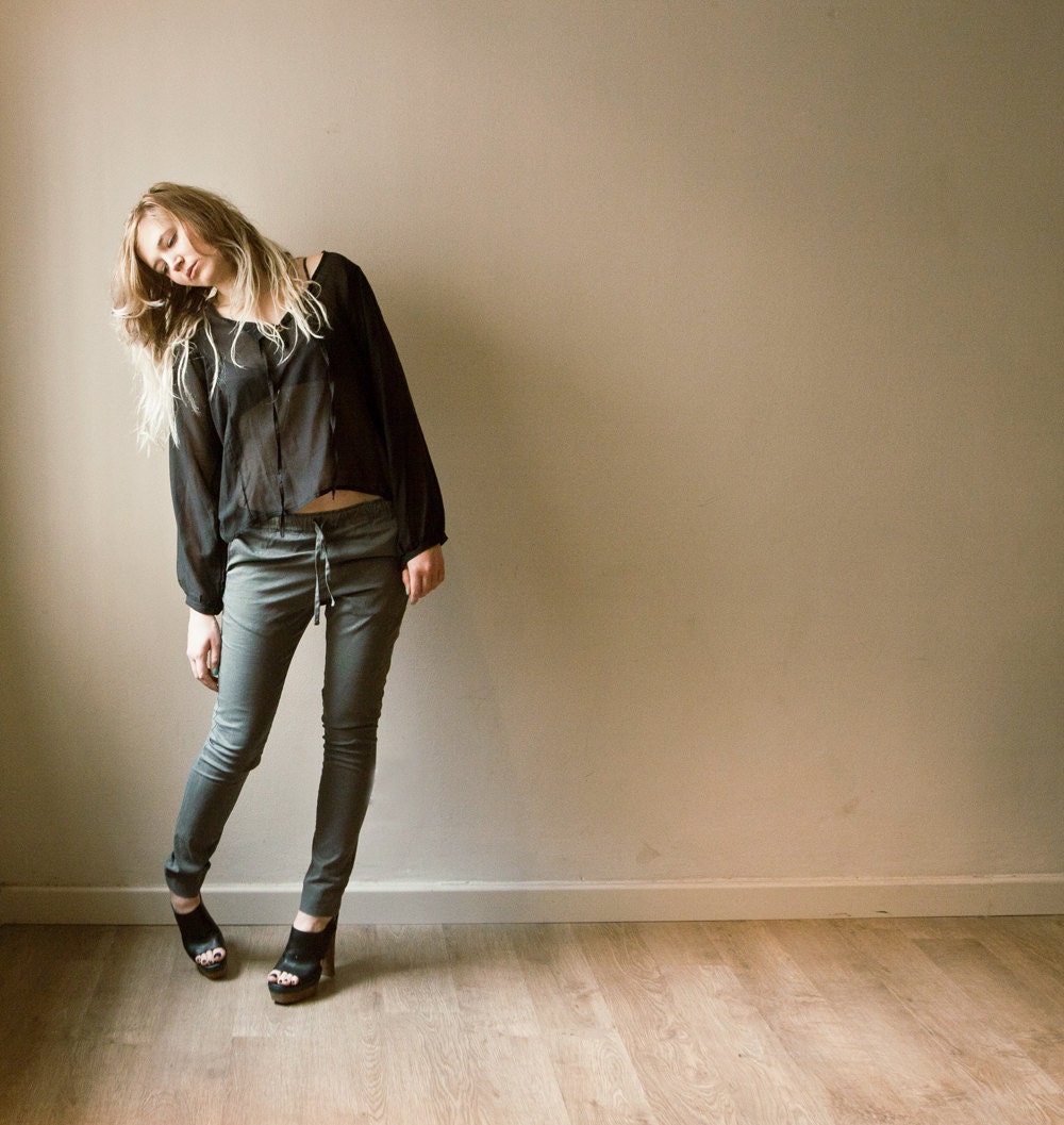 Gray Women Pants, Women Trousers