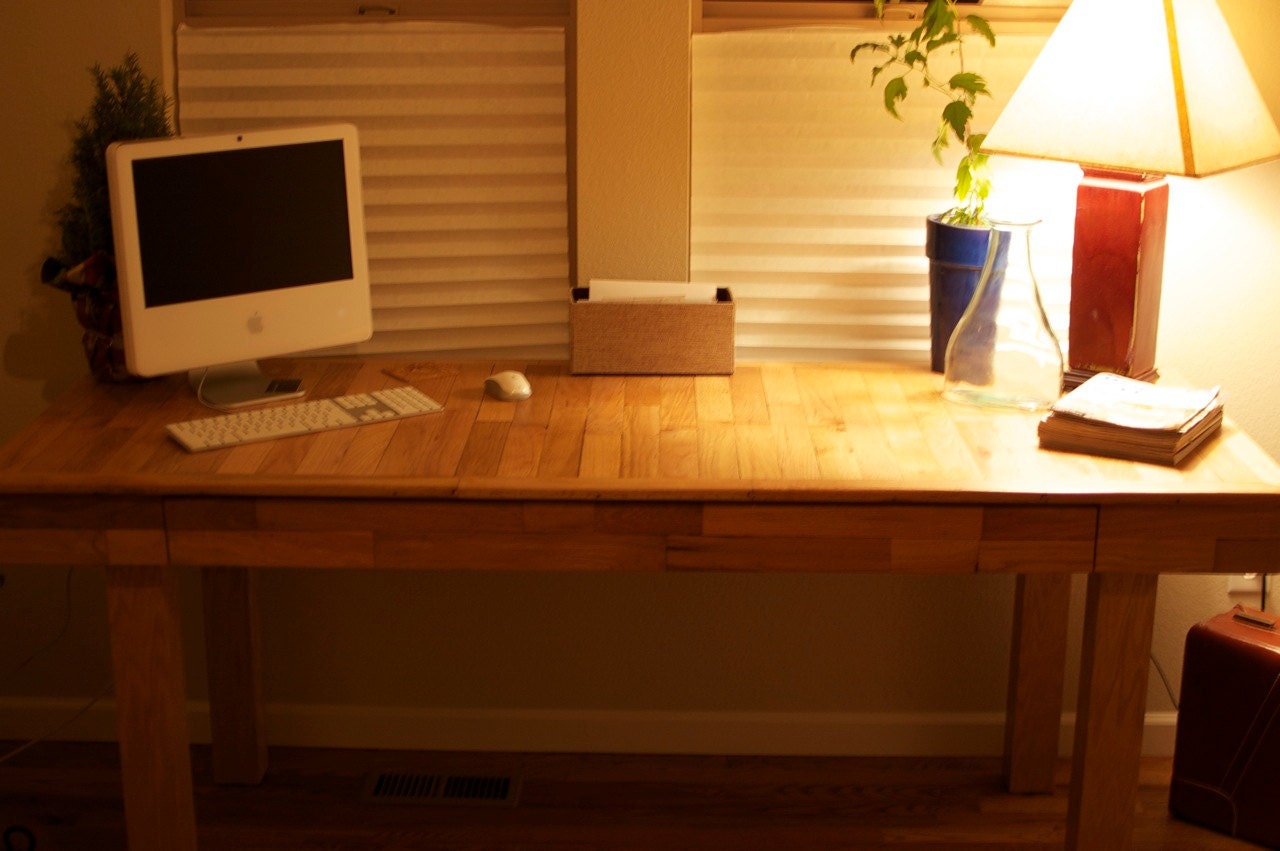 Custom Office Desk - Beautiful, Reclaimed Oak