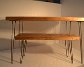 Breakfast Table - Fantastic Industrial Salvaged Maple With Hairpin Legs