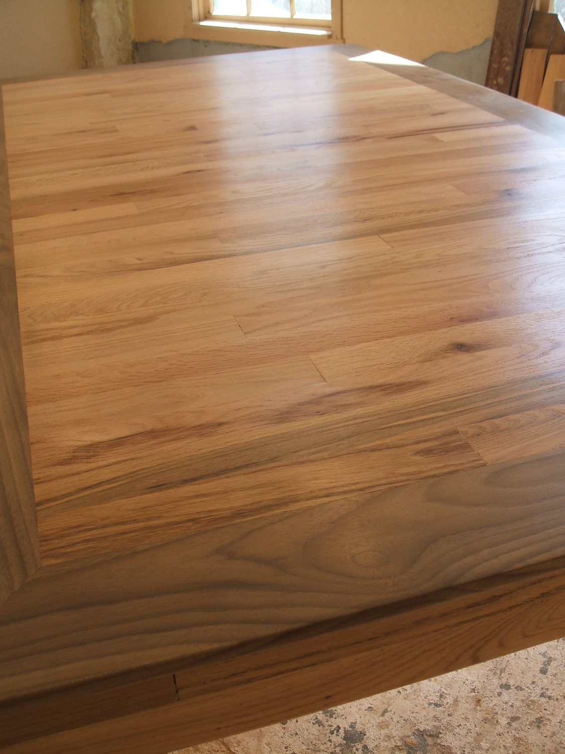 Dining Table : Reclaimed Old Oak With Solid Walnut Surround